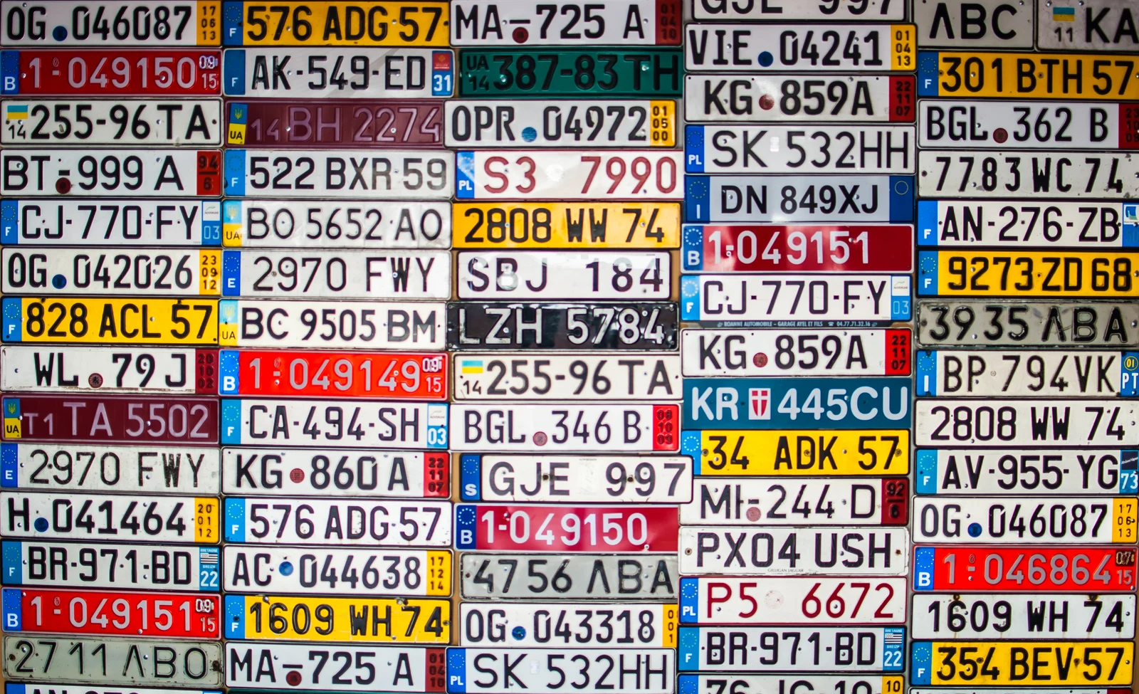 Nummerplade bingo